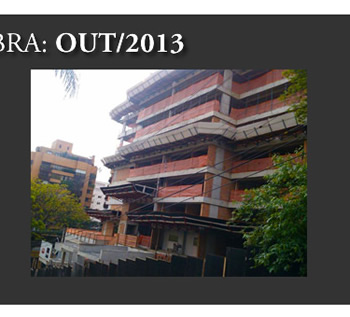 Estado da obra em outubro de 2013