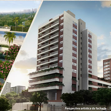 Perspectiva artística da fachada.