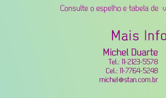 Mais info: Michel Duarte - (11)2123-5578|7764-5248