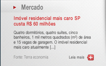 Imóvel residencial mais caro SP custa R$ 60 milhões
