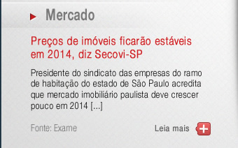 Preços de imóveis ficarão estáveis em 2014, diz Secovi-SP