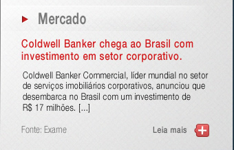 Coldwell Banker chega ao Brasil com investimento em setor corporativo.