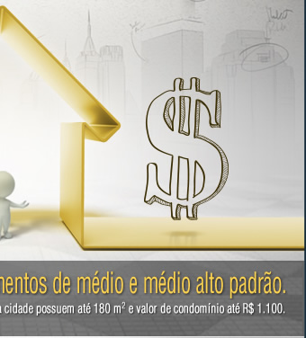 Em São Paulo, predominam apartamentos de médio e médio alto padrão.