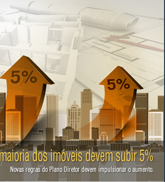 Preço da maioria dos imóveis devem subir 5%