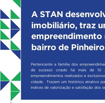 A STAN desenvolvimento imobiliário, traz um novo empreendimento residencial no bairro de Pinheiros.
