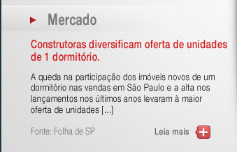 Construtoras diversificam oferta de unidades de 1 dormitório