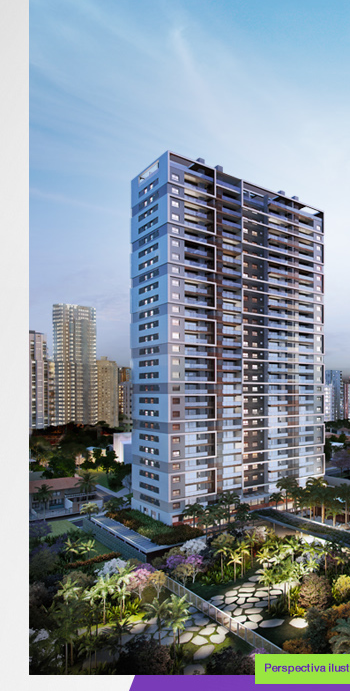 Perspectiva ilustrada da fachada