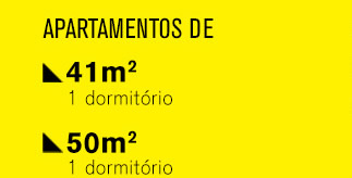 Apartamentos de 41, 50, 62 e 77