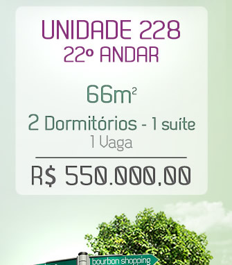 Unidade 228 - 22º Andar - 66m²