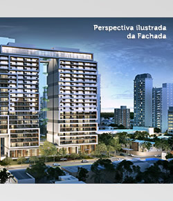 Perspectiva ilustrada da fachada