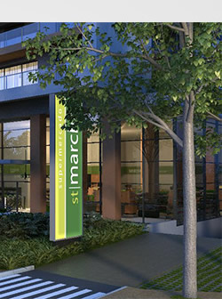 Perspectiva ilustrada da área externa