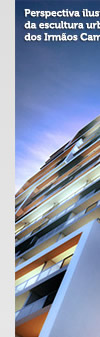 Perspectiva ilustrada da escultura urbana dos Irmãos Campana