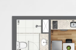 Planta Tipo - Studio - 41m2 (1 vaga)