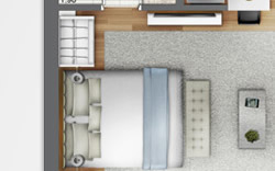 Planta Tipo - Studio - 41m2 (1 vaga)