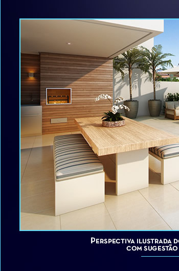 Perspectiva ilustrada do terraço