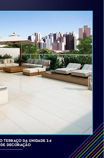 Perspectiva ilustrada do terraço