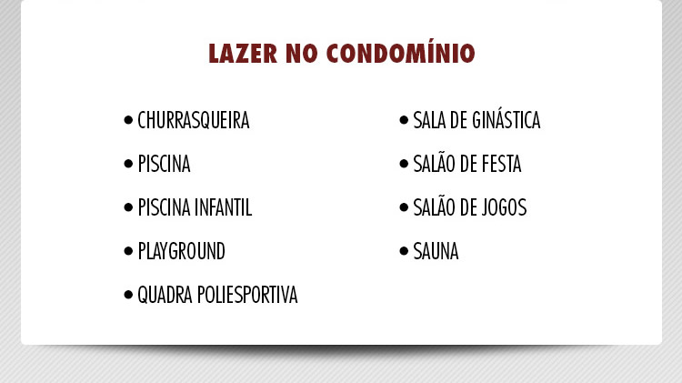 Lazer no condomínio