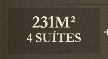 231m2 - 4 suites - 4 vagas e depósito
