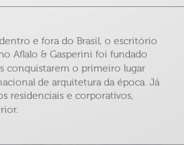 Arquitetura: Aflalo e Gasperini
