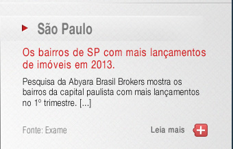 Os bairros de SP com mais lançamentos de imóveis em 2013