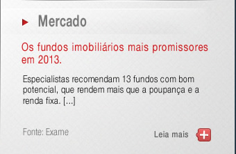 Os fundos imobiliários mais promissores em 2013.