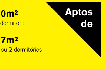 Aptos de 41m², 50m², 62m² e 77m²