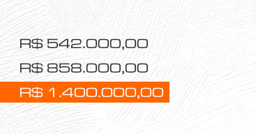total de 1.4 milhões de reais