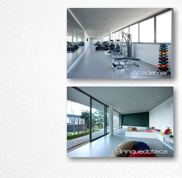 Academia, Brinquedoteca e Fachada do empreendimento