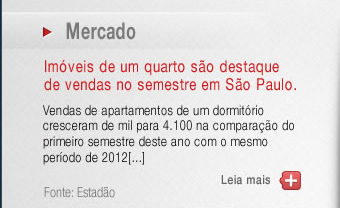 Imóveis de um quarto são destaque de vendas no semestre em São Paulo