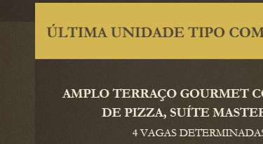 Última unidade tipo com 231m² privativos e quatro suítes