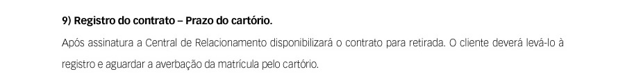 9 - Registro do contrato