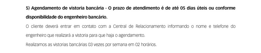 5 - Agendamento de vistoria bancária