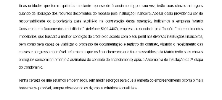 Já as unidas que forem quitadas . . . 
