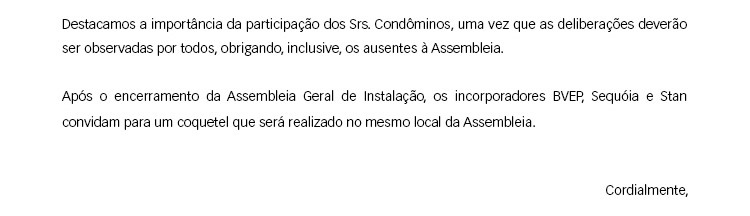 Convocação de assembleia de instalação