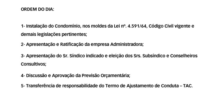 ordem do dia