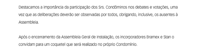 Ressaltamos a importancia da presença. após o encerramento, a Bramex e a Stan convidam para um coquetel.