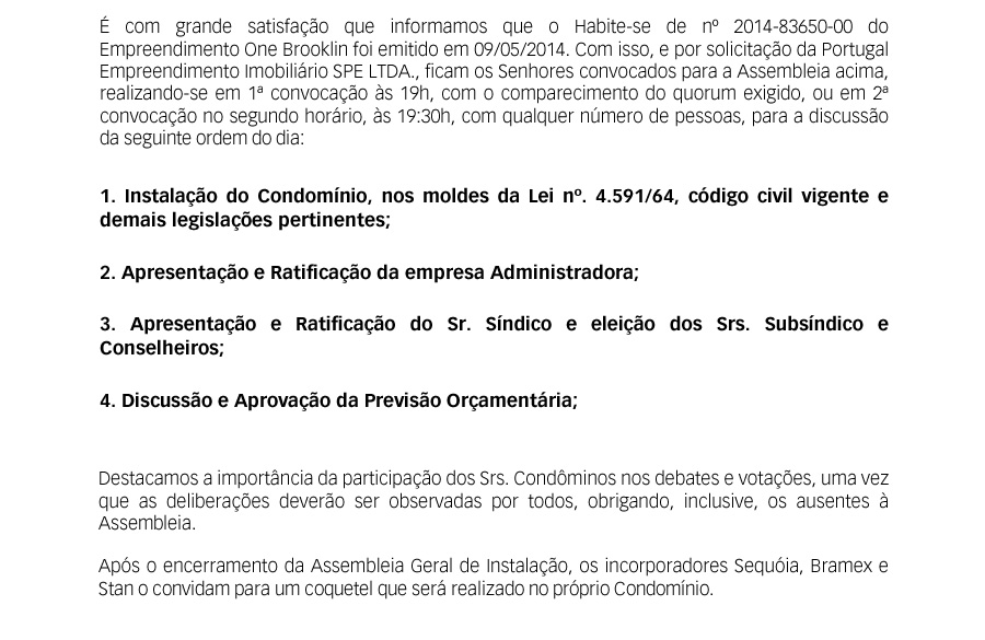 Pauta da Assembléia