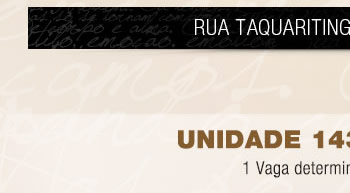 Rua Taquaritinga, 170 | Móoca