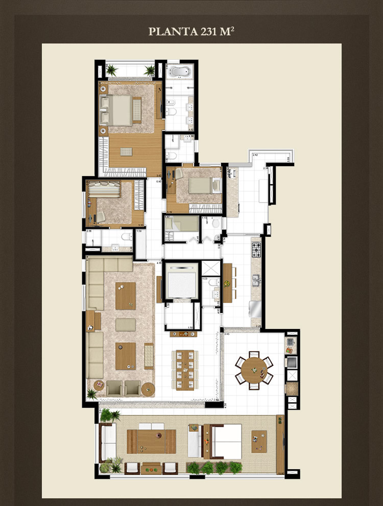 Planta 231m²