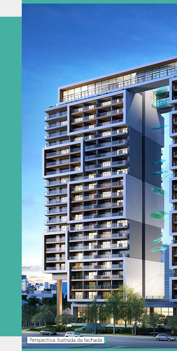 Perspectiva ilustrada da fachada