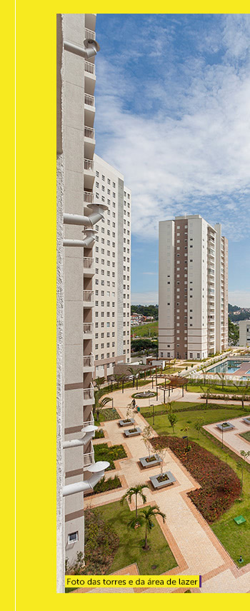 Fotos das torres e da área de lazer