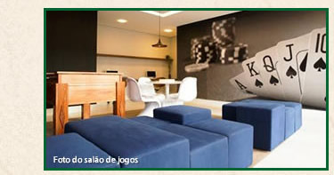 Foto do salão de jogos