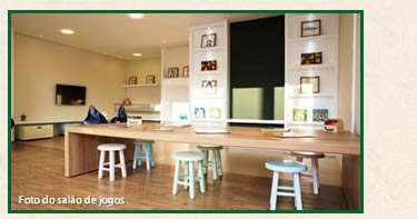 Foto do salão de jogos