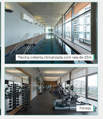 Piscina coberta climatizada com raia de 25m