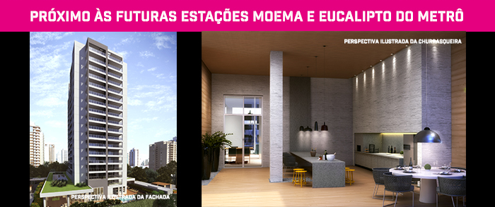 Próximo às futuras estações Moema e Eucalipto do Metrô