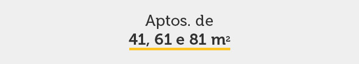 Aptos. de 41, 61, 81 m²