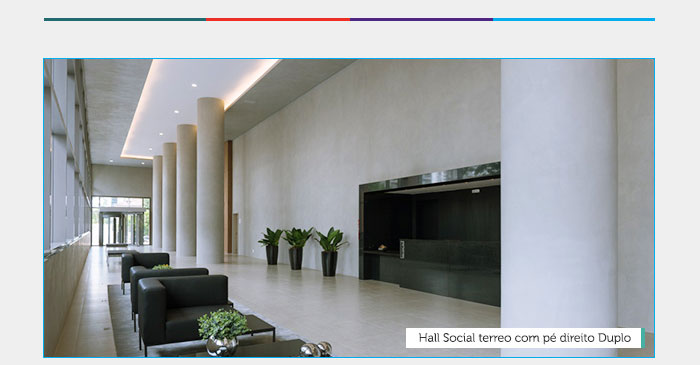 Hall Social terreo com pé direito Duplo