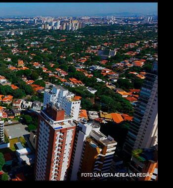 Foto da vista aérea da Região