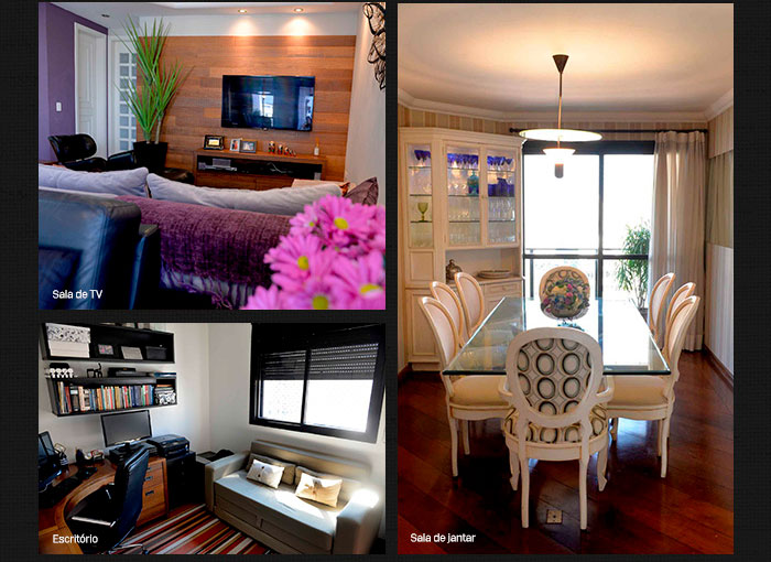 Sala de tv, Sala de jantar e escritório